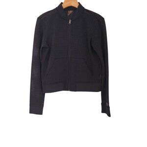 Calia by Carrie Underwood Mesh Jacket Full Zip Fitness Black Athleisure XS‎ EUC